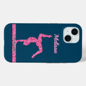 ピンク体操ガールスパークルバランスビーム Case-Mate iPhoneケース (裏面 (横))