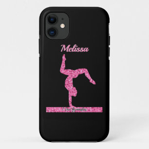 ピンク体操ガールスパークルバランスビーム iPhone 11 ケース