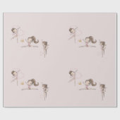 ピンク体操バースデーパーティー ラッピングペーパー (フラット)