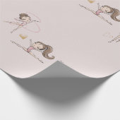 ピンク体操バースデーパーティー ラッピングペーパー (角)