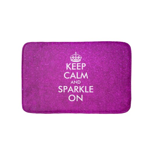 ピンク保のグリッターは落ち着き、バスマットの輝き バスマット (正面)