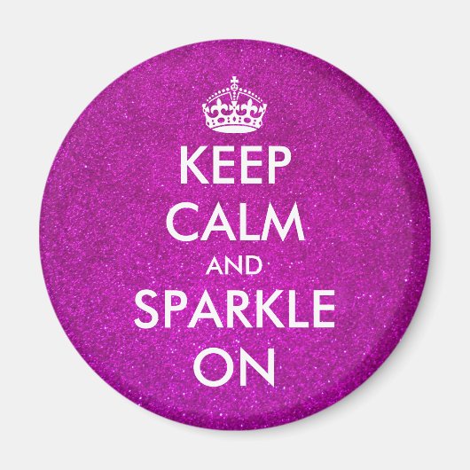 ピンク保のグリッター磁石に落ち着いて輝く マグネット (正面)