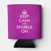 ピンク保グリッター落ち着いてキラキラ缶 缶クーラー (裏面)