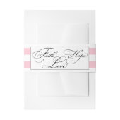 ピンク信仰希望ラブ結婚式招待状バンド 招待状ベリーバンド (正面例)