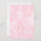 ピンク傘振り掛けベビーシャワー招待状 招待状 (裏面)