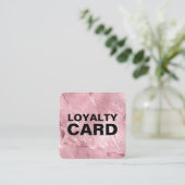 ピンク光沢絵を描エレガント ロイヤリティカード (スタンド正面)