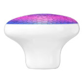 ピンク六角モザイク（青グラデーション） セラミックノブ (側面)