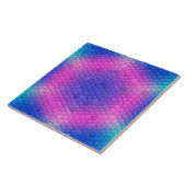 ピンク六角モザイク（青グラデーション） タイル (側面)