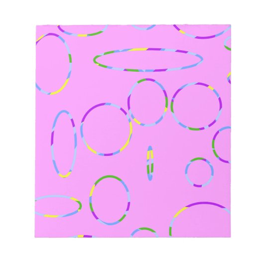 ピンク円 ノートパッド (正面)