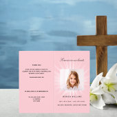 ピンク写真の少女の葬儀プログラム