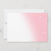 ピンク冬ねむみクマのバルーン女の子ベビーシャワー 招待状 (裏面)