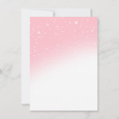 ピンク冬ねむみクマのバルーン女の子ベビーシャワー 招待状 (裏面)