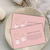 ピンク冬スノーフレーク赤ちゃんシャワーベビー エンクロージャーカード