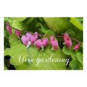 ピンク出血ハート大好きガーデニングフローラ ポスター (正面)