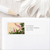 ピンク出血ハート花差出人住所 ラベル (インサイチュ)