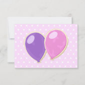 ピンク切り出しcookies balloons birthday 感謝してい you サンキューカード (裏面)