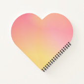 ピンク前向き桃グラデーション美学 ノートブック (裏面)