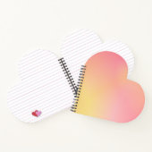 ピンク前向き桃グラデーション美学 ノートブック (内部)