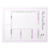 ピンク勉強プランナー時間表(日) ノートパッド (正面)