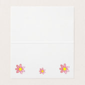 ピンク動揺しての花折り名刺 名刺 (内部フラット)