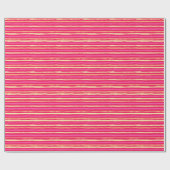 ピンク動揺してストライプ色のレインボーカラフルパターン ラッピングペーパー (フラット)