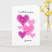 ピンク動揺してハートコラージバレンタイン カード (黄色い花)