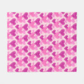 ピンク動揺してハート フリースブランケット (正面(横))