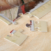 ピンク動揺してビクトリアンのバラを持つ女性 ジグソーパズル (側面)