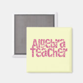 ピンク動揺して文字代数先生 マグネット (正面/裏面)