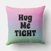 ピンク勾配クールタイポグラフィおもしろい クッション (裏面)