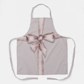 ピンク包まれたの弓で エプロン (正面)