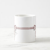 ピンク包まれたの弓で コーヒーマグカップ (中央)