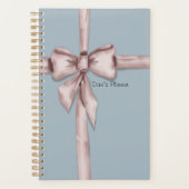 ピンク包まれたの弓で – テンプレートプランナー プランナー手帳 (正面)