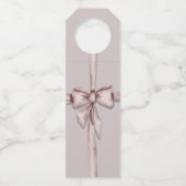 ピンク包まれたの弓で ボトルネックタグ (正面)