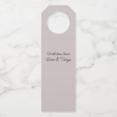 ピンク包まれたの弓で ボトルネックタグ (裏面)