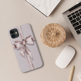 ピンク包まれたの弓で iPhone 11 ケース