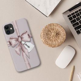 ピンク包まれたの弓で iPhone 11 ケース