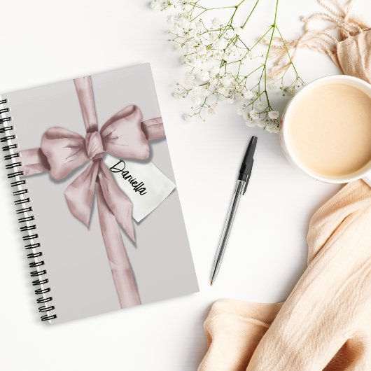 ピンク包まれたの弓のノートに ノートブック