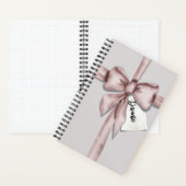 ピンク包まれたの弓のノートに ノートブック (内側)