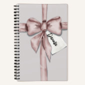 ピンク包まれたの弓のノートに ノートブック (正面)