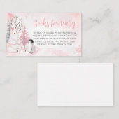 ピンク北極動物赤ちゃんシャワーベビー エンクロージャーカード (正面/裏面)