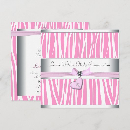 ピンク十字第1聖餐式 招待状 (正面/裏面)