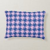ピンク千鳥格子の+青パターン アクセントクッション (裏面)