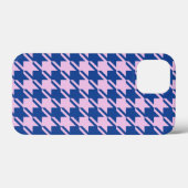 ピンク千鳥格子の+青パターン Case-Mate iPhoneケース (裏面 (横))