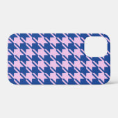 ピンク千鳥格子の+青パターン Case-Mate iPhoneケース (裏面 (横))