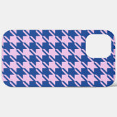 ピンク千鳥格子の+青パターン Case-Mate iPhoneケース (裏面 (横))