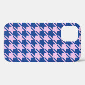 ピンク千鳥格子の+青パターン Case-Mate iPhoneケース (裏面 (横))