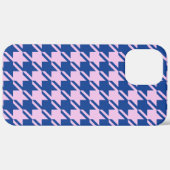 ピンク千鳥格子の+青パターン Case-Mate iPhoneケース (裏面 / 右)