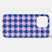 ピンク千鳥格子の+青パターン Case-Mate iPhoneケース (裏面 (横))