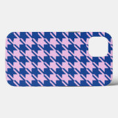 ピンク千鳥格子の+青パターン Case-Mate iPhoneケース (裏面 (横))